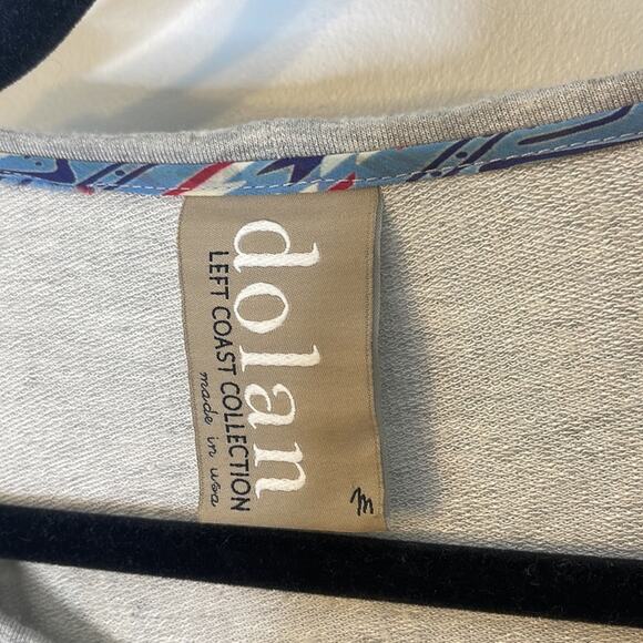 DOLAN Gray Woven / Knit 3/4 Sleeve Mini Dress / Tunic Top Size Medium - Picture 4 of 8